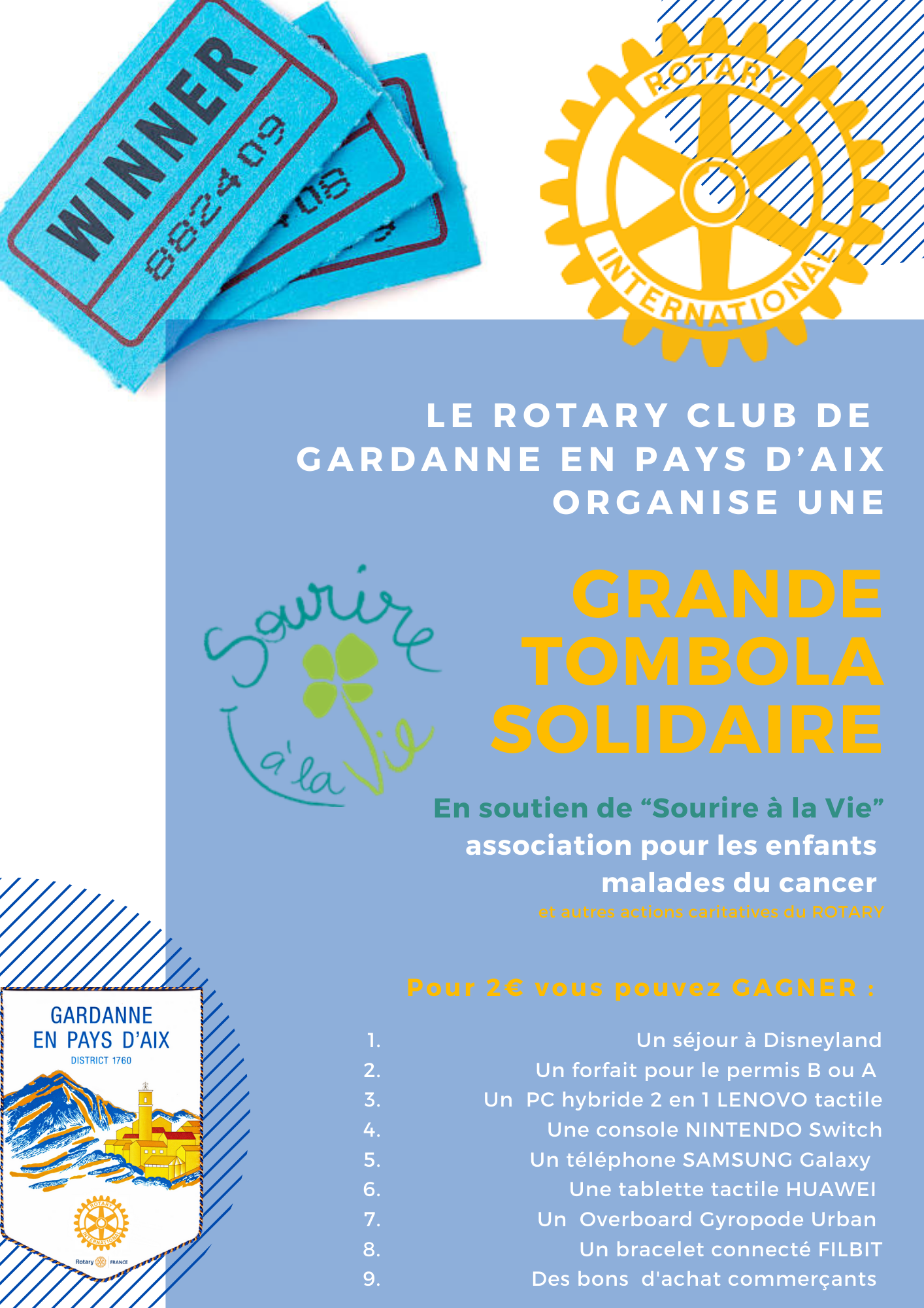 affichette tirage tombola rotary club