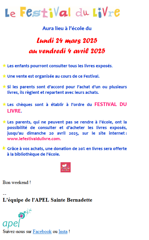 affichette festival du livre